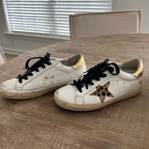 Golden Goose Leopard-Star Sneakers